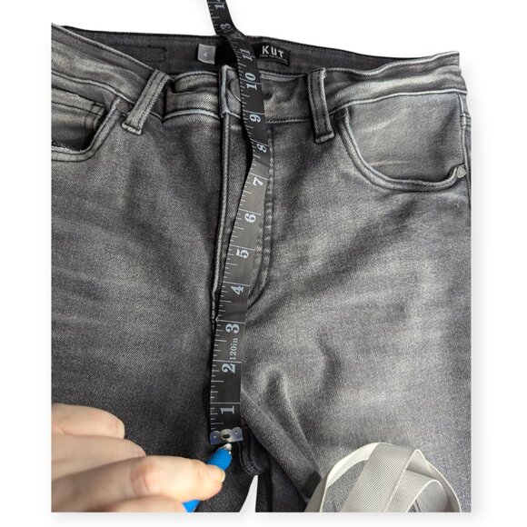 Kut From the Kloth High Rise Connie Fab AB Ankle Skinny Dark Gray Jeans Size 4 - Picture 13 of 16